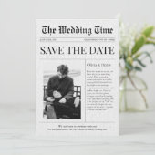 Krant Foto Trouw Aankondiging Save The Date (Staand voorkant)