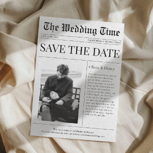 Krant Foto Trouw Aankondiging Save The Date