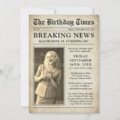  krant foto verjaardagsfeestje kaart (Voorkant)