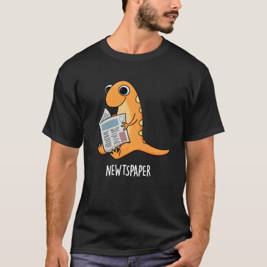 Krant Fun Nieuws Salamander Donkere BG T-shirt (Voorkant)