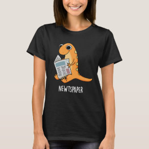 Krant Fun Nieuws Salamander Donkere BG T-shirt