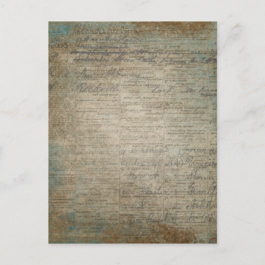  krant getekend briefkaart (Voorkant)