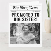 Krant Grappig groot zus zwangerschap aankondiging (Voorkant)