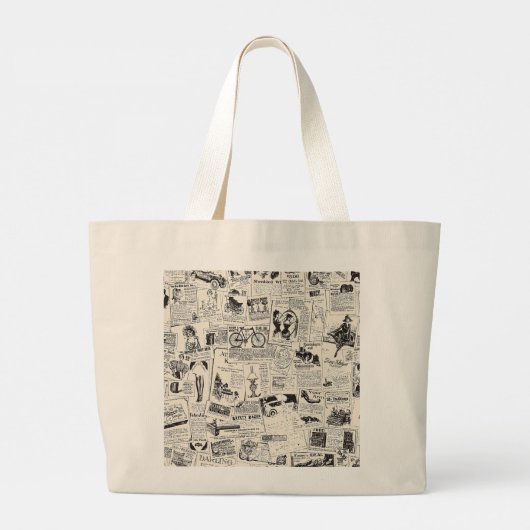  krant grote tote bag (Achterkant)