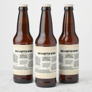  krant Halloween Bier Etiket
