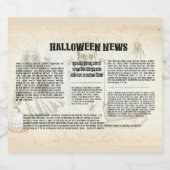 krant Halloween Bier Etiket (Enkel label)