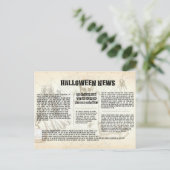  krant Halloween Briefkaart (Staand voorkant)
