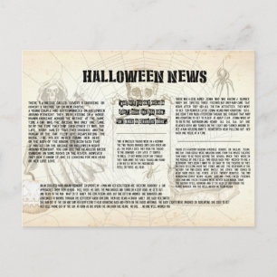 krant Halloween Briefkaart