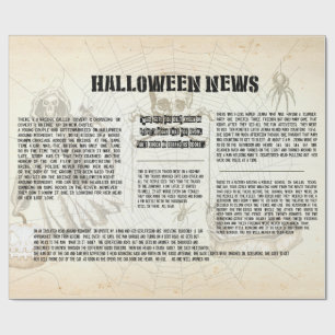 krant Halloween Cadeaupapier