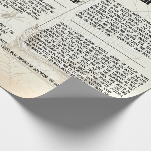  krant Halloween Cadeaupapier (Hoek)