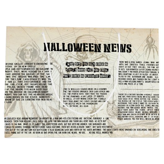  krant Halloween Groot Cadeauzakje (Achterkant)