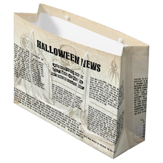  krant Halloween Groot Cadeauzakje (Voorkant Gekanteld)