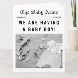 Krant Het is een jongen Baby Gender Onthulling Kaart