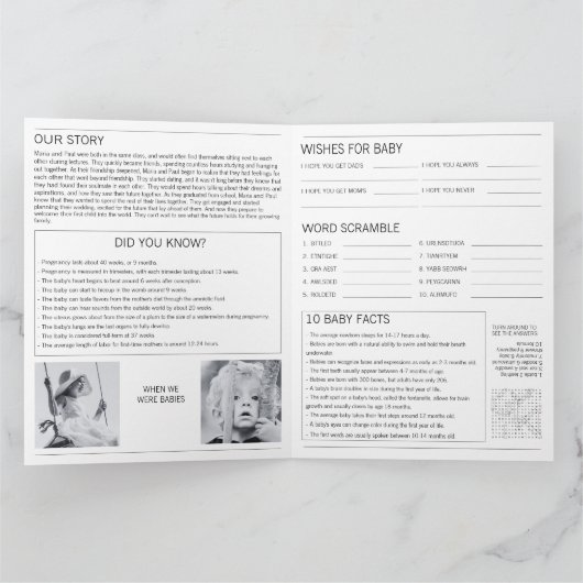 Krant Het is een meisje Baby Gender Onthulling Kaart (Binnen)