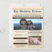 Krant Huwelijk Save The Date Aankondiging (Voorkant)