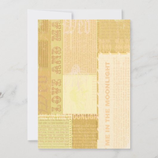 krant, huwelijksuitnodigingen kaart (Achterkant)