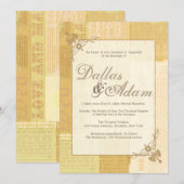 krant, huwelijksuitnodigingen kaart (Voorkant / Achterkant)