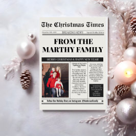 Krant Jaaroverzicht Foto Collage Kerstmis  Feestdagenkaart