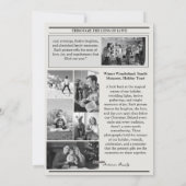 Krant Jaaroverzicht Zwart en Wit Foto Feestdagenkaart (Achterkant)