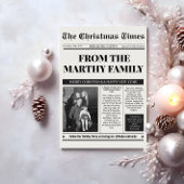 Krant Jaaroverzicht Zwart en Wit Foto  Feestdagenkaart