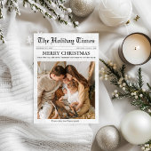 Krant Kerstnieuwsbrief 1 foto uniek Feestdagenkaart