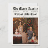 Krant Kerstnieuwsbrief Fotocollage Feestdagenkaart (Voorkant)