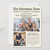 Krant Kerstnieuwsbrief Fotocollage Feestdagenkaart (Voorkant)