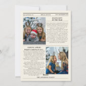 Krant Kerstnieuwsbrief Fotocollage Feestdagenkaart (Achterkant)