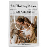 Krant Kerstnieuwsbrief Fotocollage Medium Cadeauzakje (Voorkant)