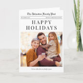 Krant Kerstvakantie Kaart met foto (Voorkant)