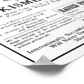 krant "Kismet" uit 1921 en poster (Hoek)