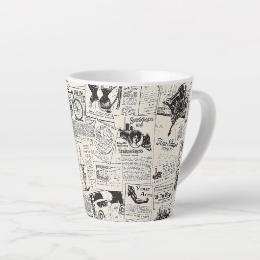  krant latte mok (Rechterhoek)