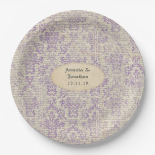  krant Lavender Wedding Papieren Bordje