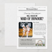  krant Maid of Honor Proposal Kaart (Voorkant / Achterkant)