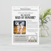  krant Maid of Honor Proposal Kaart (Staand voorkant)