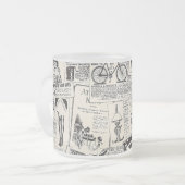  krant matglas koffiemok (Voorkant links)