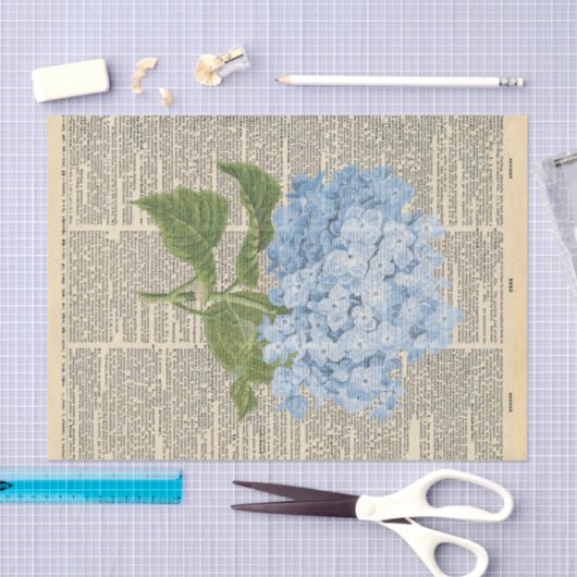  krant met blauw ventilatorontkoppeling tissuepapier (Craft)