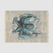  krant met Blue Octopus GiantDecoupage Tissuepapier (Voorkant)
