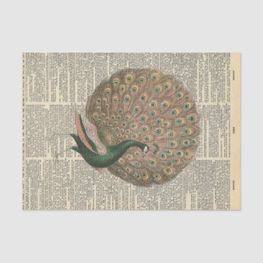  krant met fazant-ontkoppeling tissuepapier (Voorkant)