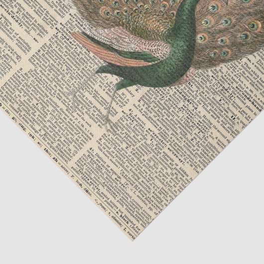  krant met fazant-ontkoppeling tissuepapier (Detail)