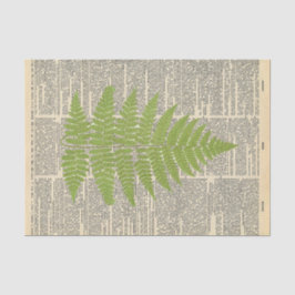  krant met groene leder-ontkoppeling tissuepapier