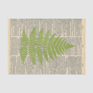  krant met groene leder-ontkoppeling tissuepapier