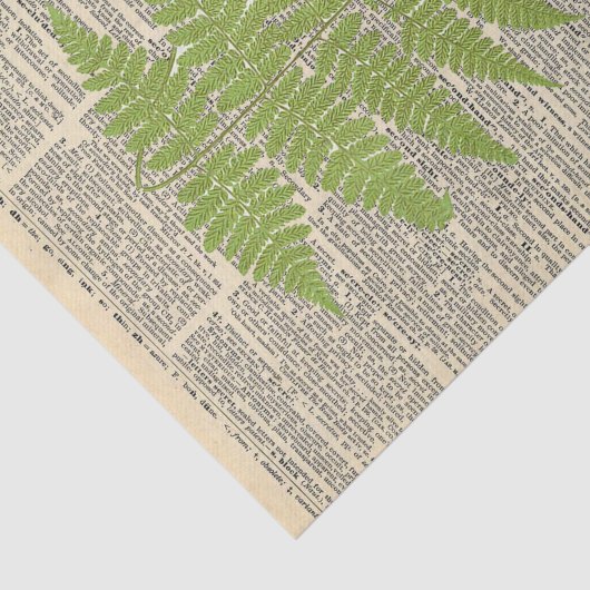 krant met groene leder-ontkoppeling tissuepapier (Detail)