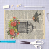  krant met kooivogel Ontvlechting Tissuepapier (Craft)