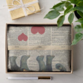 krant met liefdesolifant Ontkoppeling Tissuepapier (Geschenk)