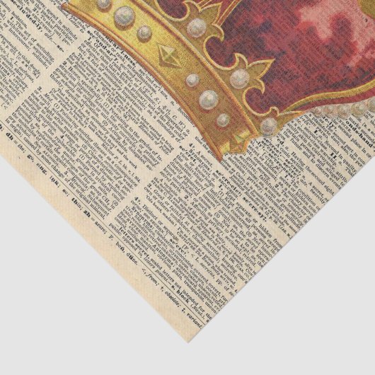  krant met ontkoppeling van rode kroon tissuepapier (Detail)