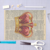  krant met ontkoppeling van rode kroon tissuepapier (Craft)