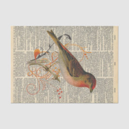  krant met ontkoppeling van vogels tissuepapier