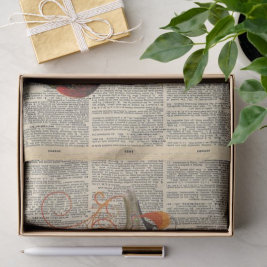  krant met ontkoppeling van vogels tissuepapier (Geschenk)