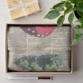  krant met rode paddenstoel ontkoppeling tissuepapier (Geschenk)